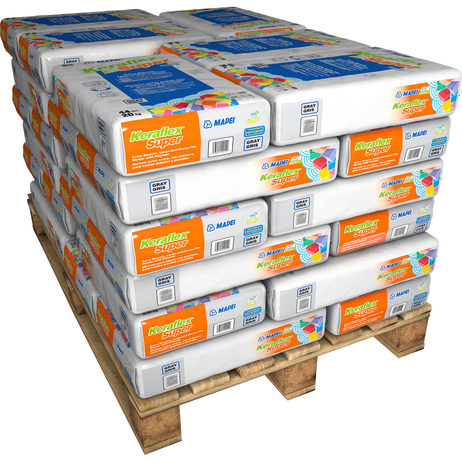 MAPEI 1200136USAP Keraflex Super (Pallet 36 qty) Gray Thinset/Medium Bed Tile Mortar (44-lb)