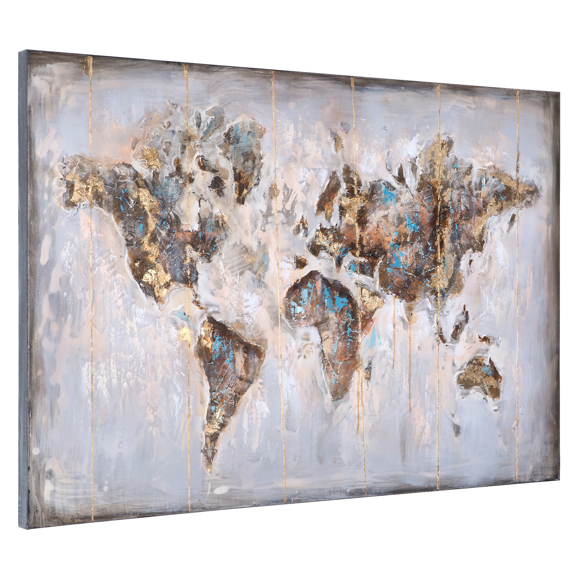 Yosemite Home Decor Mixed Media 31.5-in H x 48.3-in W Maps Print on ...