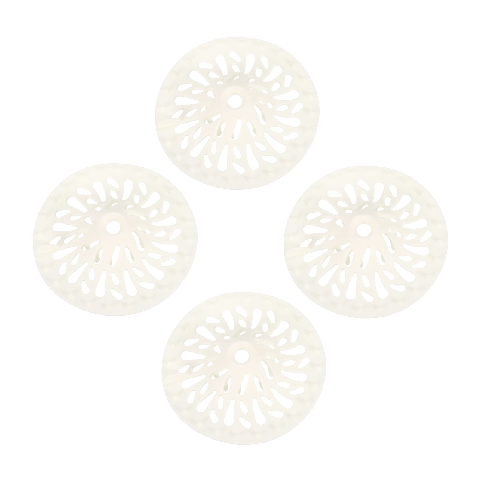 Unique Bargains - Hair Catcher 3.94inch Silicone Hair Stopper Shower Drain Covers Drain Protector...