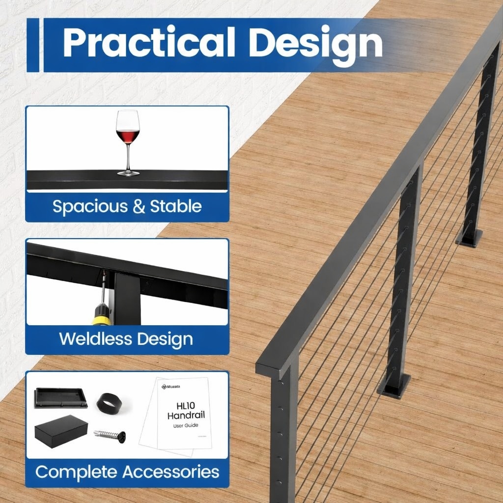 Anqtovp LAN0627N017 Stair-Railing-Kits - View #3