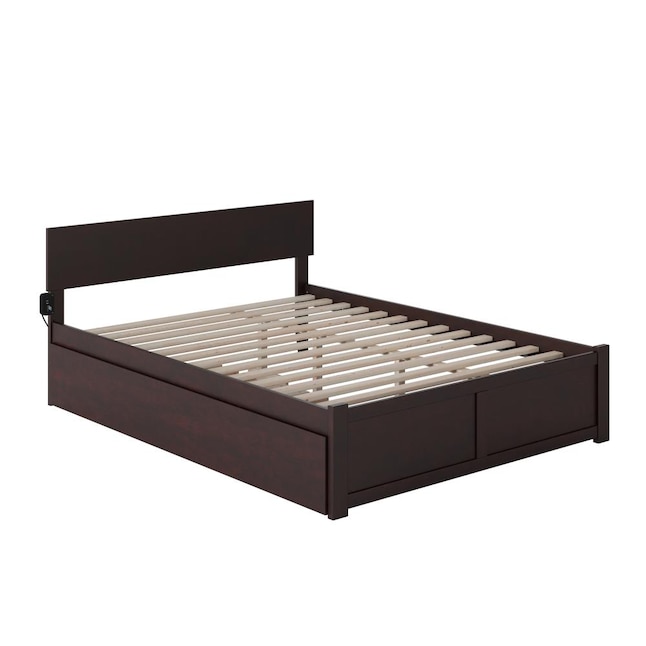 Espresso Queen Trundle Bed In The Beds, Trundle Bed To King Size