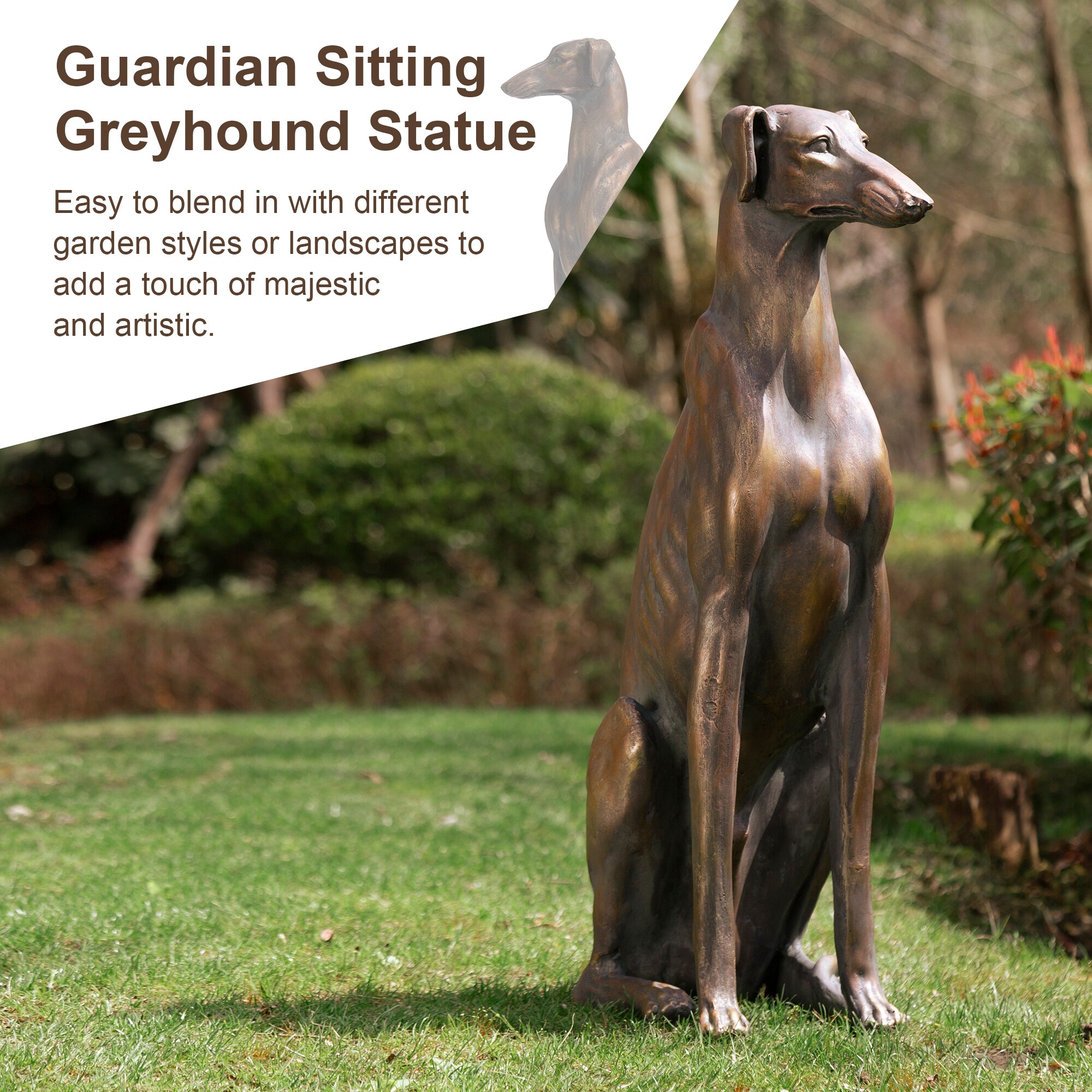 Glitzhome 2025400004 Garden-Statue - View #6
