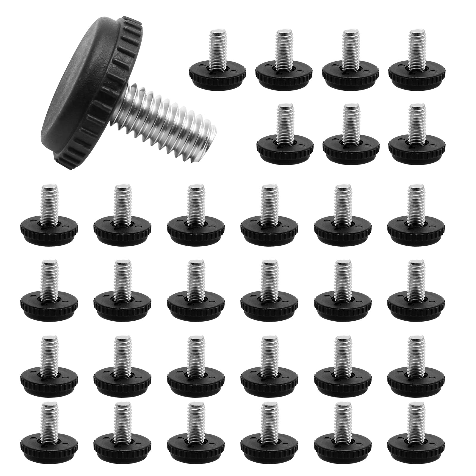 Aoibox  5 16 in 18 Thread Adjustable Screw In Leveling Feet for Tables Chairs and Outdoor Furniture Leg Set