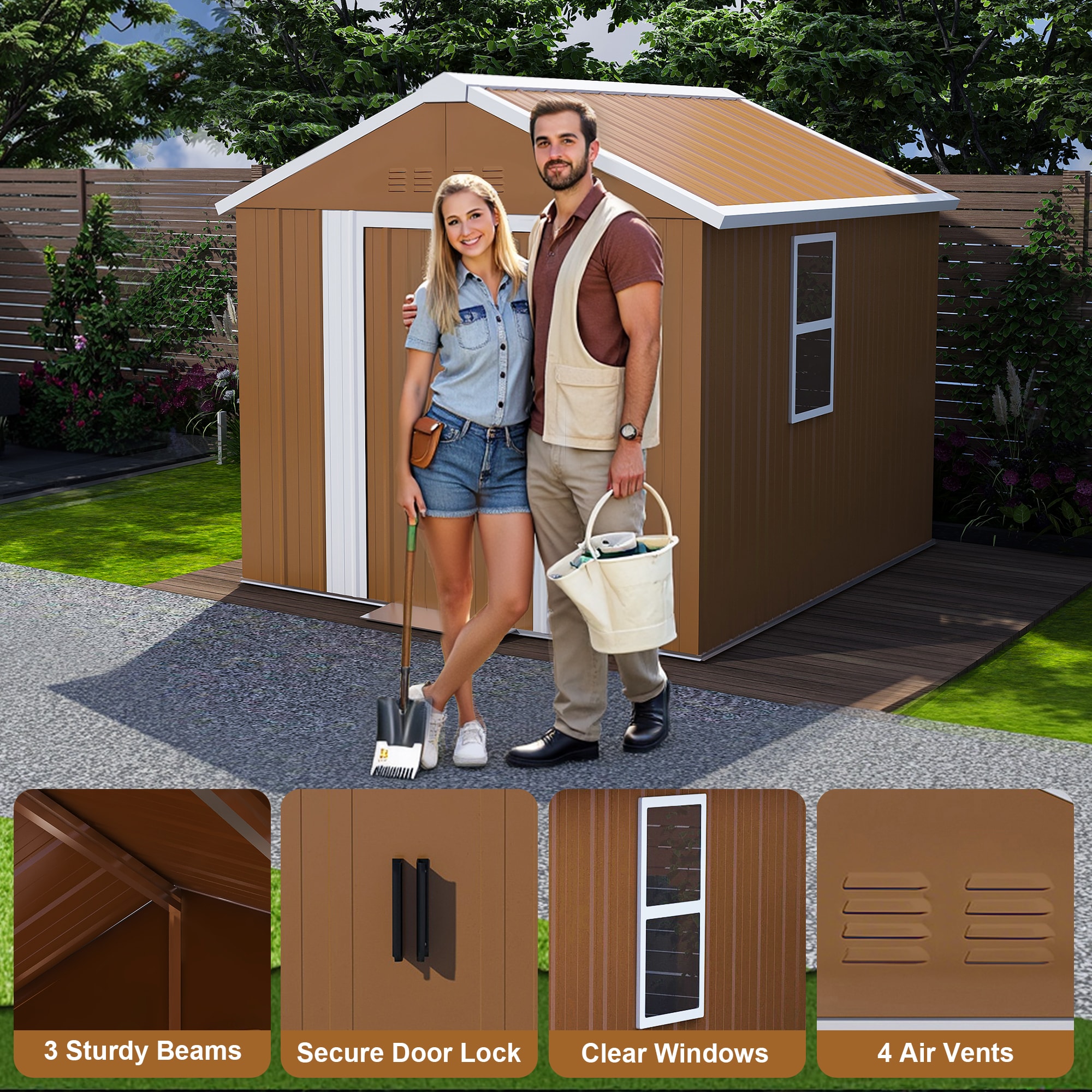 Dimakai DI-FS341733P Metal-Storage-Buildings-Sheds - View #5