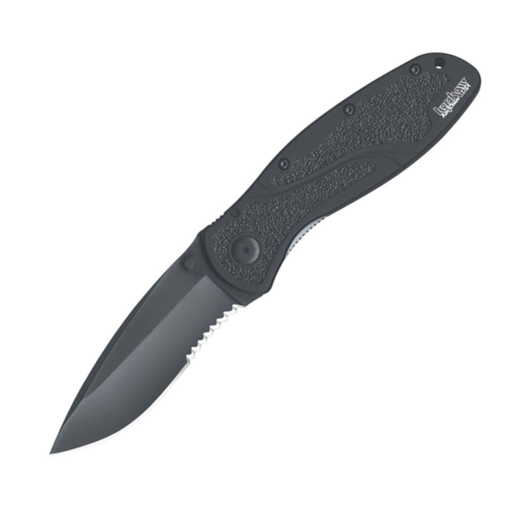 Kershaw 1670BLKST 3.38-in Stainless Steel Combo Pocket Knife