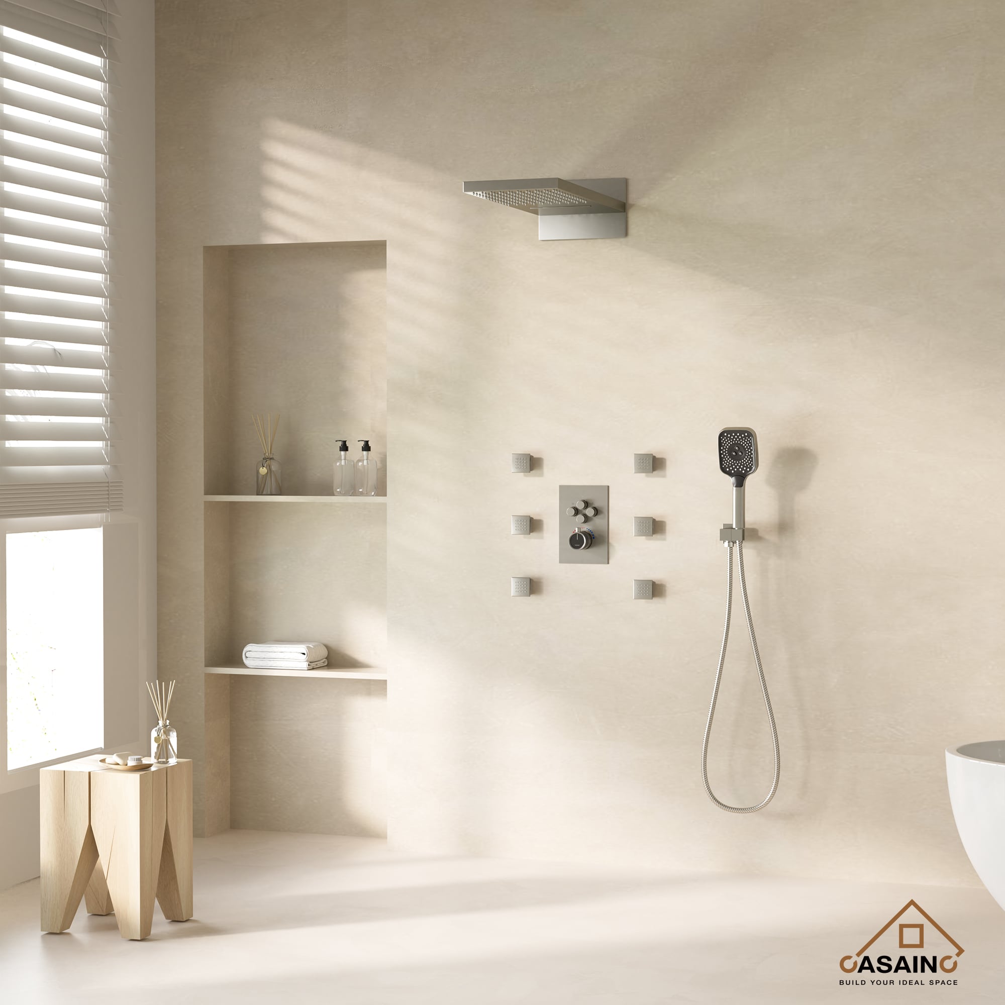 CASAINC CS6223-22BN Showerhead-Bar-Panels - View #2