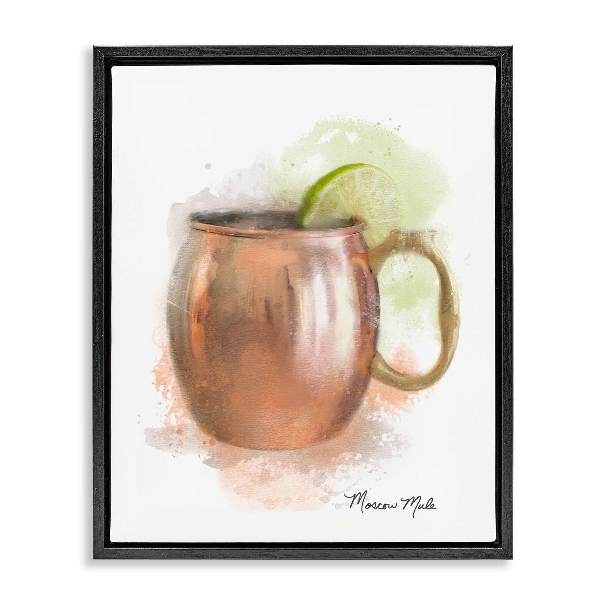 Stupell Industries BS-499-FFB-16X20 Soft Hued Moscow Mule Black Framed Floater Canvas Wall Art By Matthew Piotrowicz 17 x 21