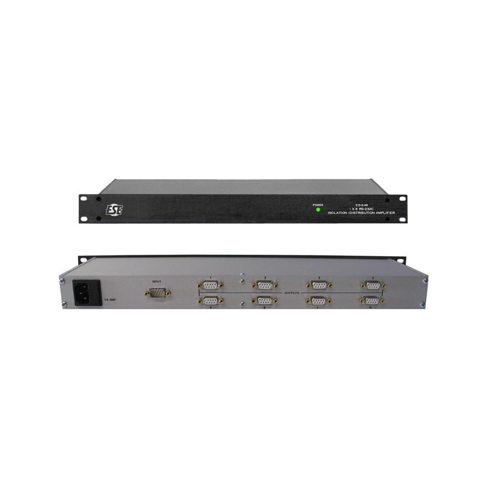  TCNCD389712 ESE ESE-ES-249-UL 1 x 8 ASCII RS232 Time Distribution Amplifier with UL Option UL-CSA Approved Wall Mount Power Supply