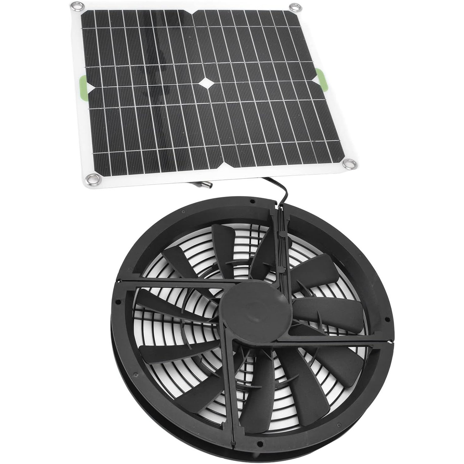 Etokfoks Solar Powered Ventilation Fan Kit 100W 12V Exhaust Fan with ...