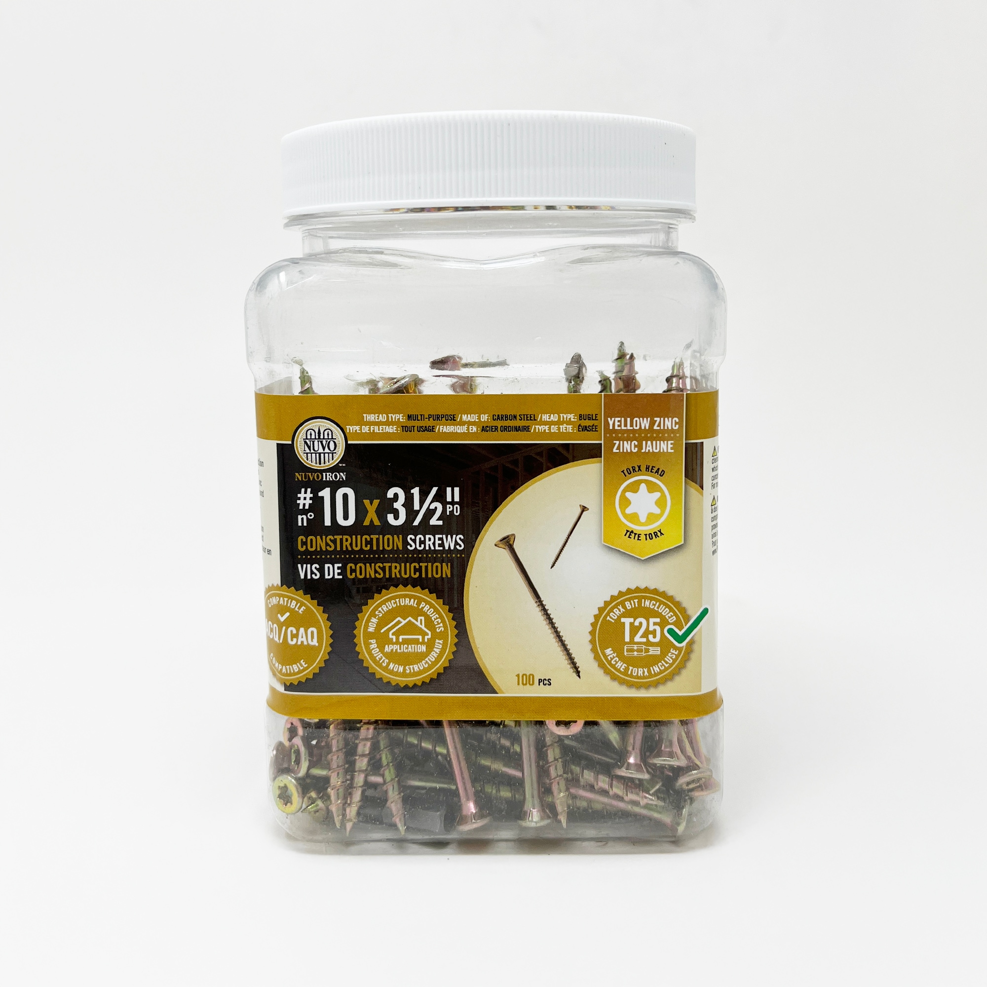 Nuvo Iron 10312GPYJ Wood-Screws - View #3