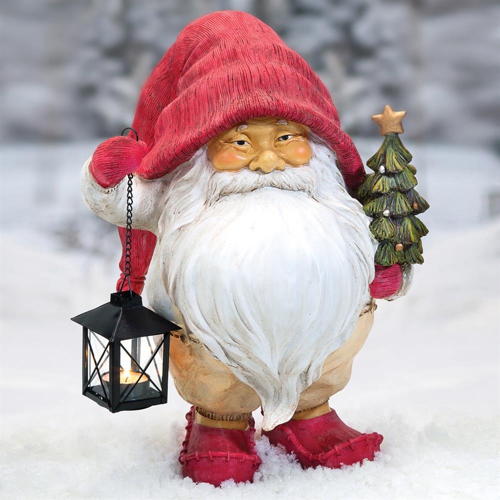 ELF Christmas Desk Ornament, Cute Standing Santa Claus Resin