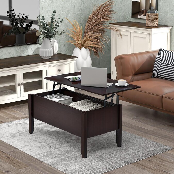 Wowrace Modern Lift Top Coffee Table, Living Room Furniture Lift Top Storage Coffee Table