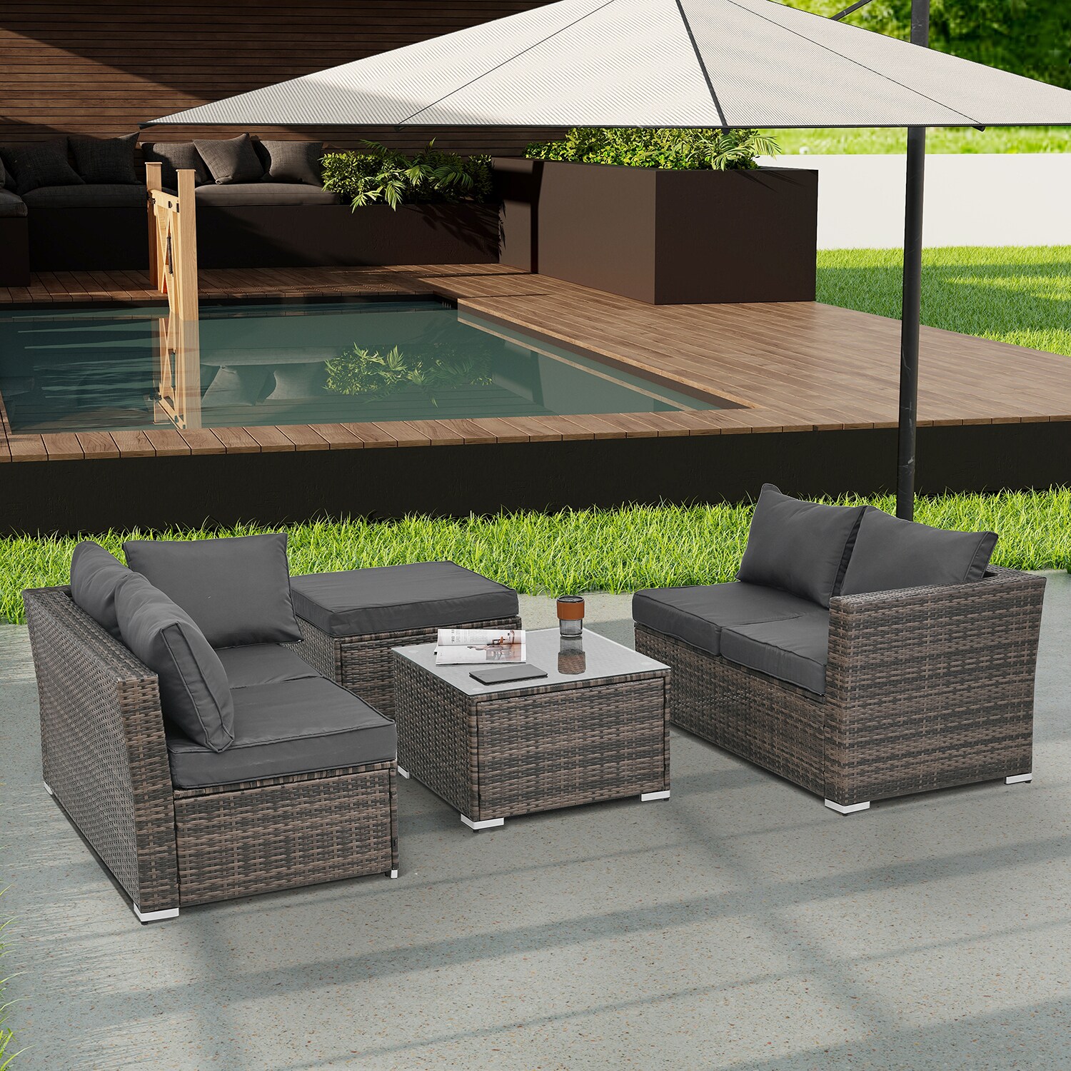 SINOFURN SYB790011GY Patio-Sofas-Daybeds - View #12