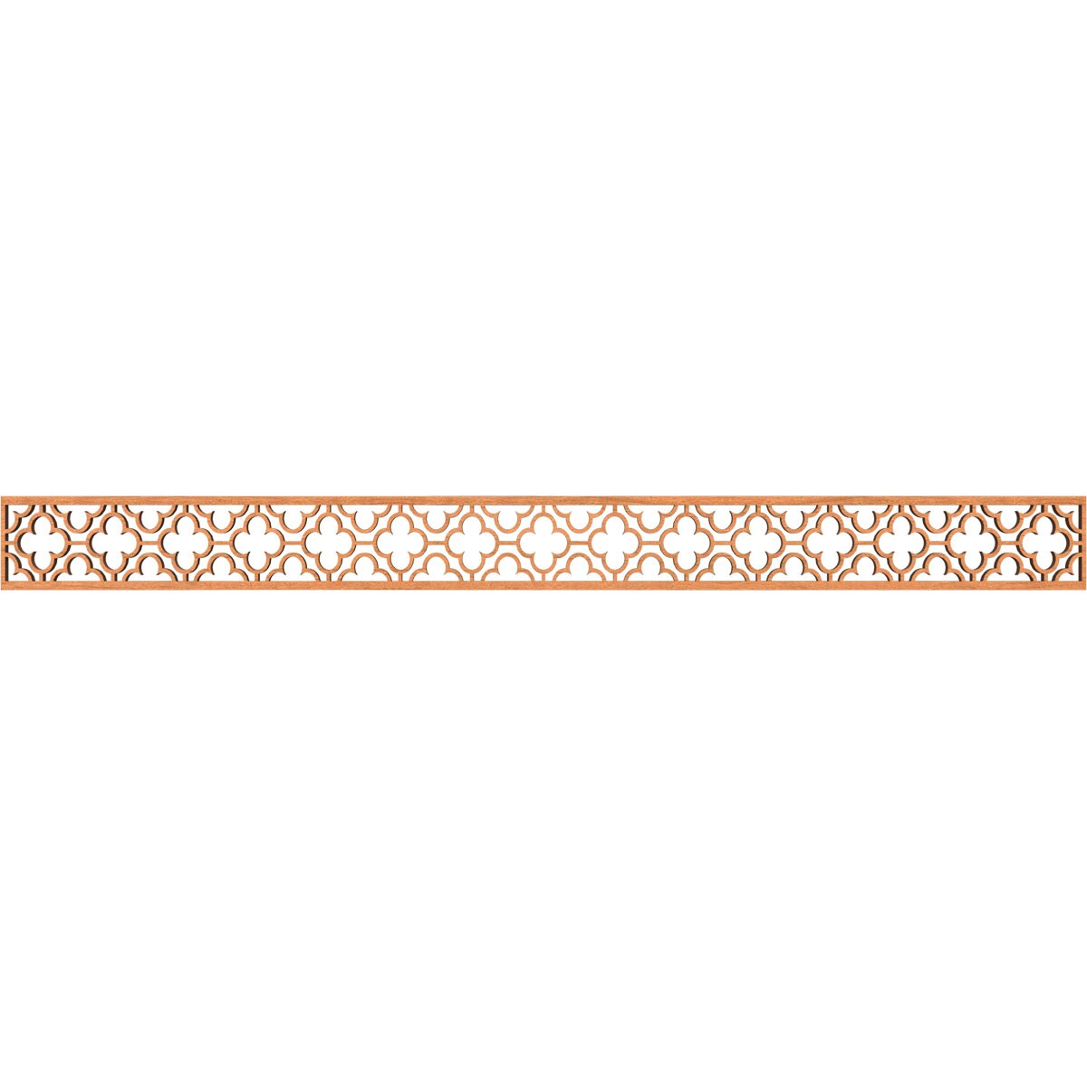 Ekena Millwork MLDB04X46CHICH Chicago Fretwork Flat Trim 4-in x 3.87-ft Cherry Brown Unfinished 2156247 Pierced Wall Panel Moulding