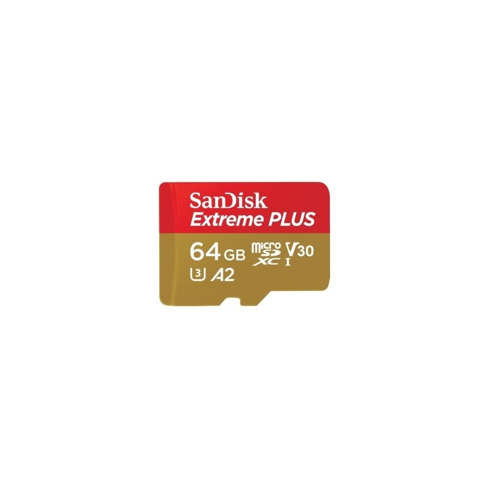 Carte mémoire micro SD Sandisk EXTREME PLUS 64GB - SDSQXBZ-064G-GN6MA