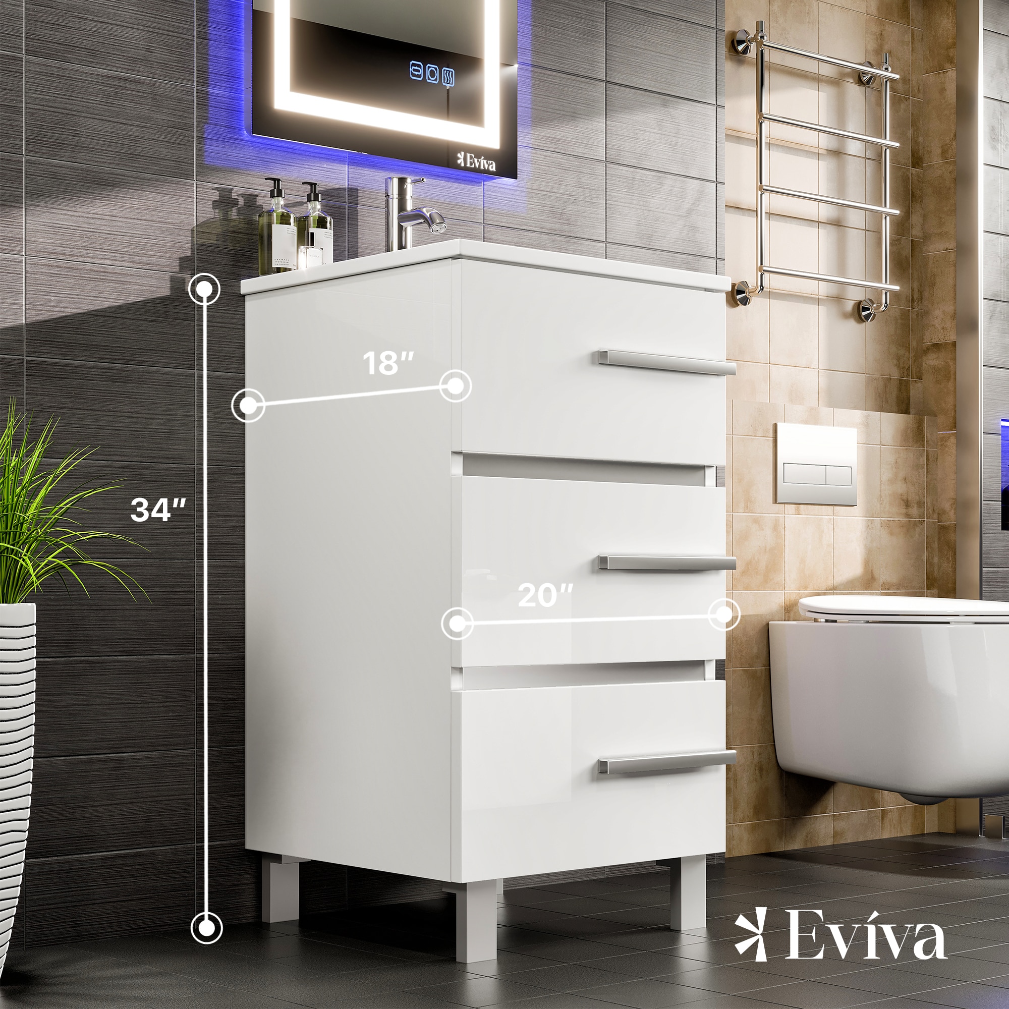Eviva EVVN580-20WH Bath-Vanity-Combo - View #2