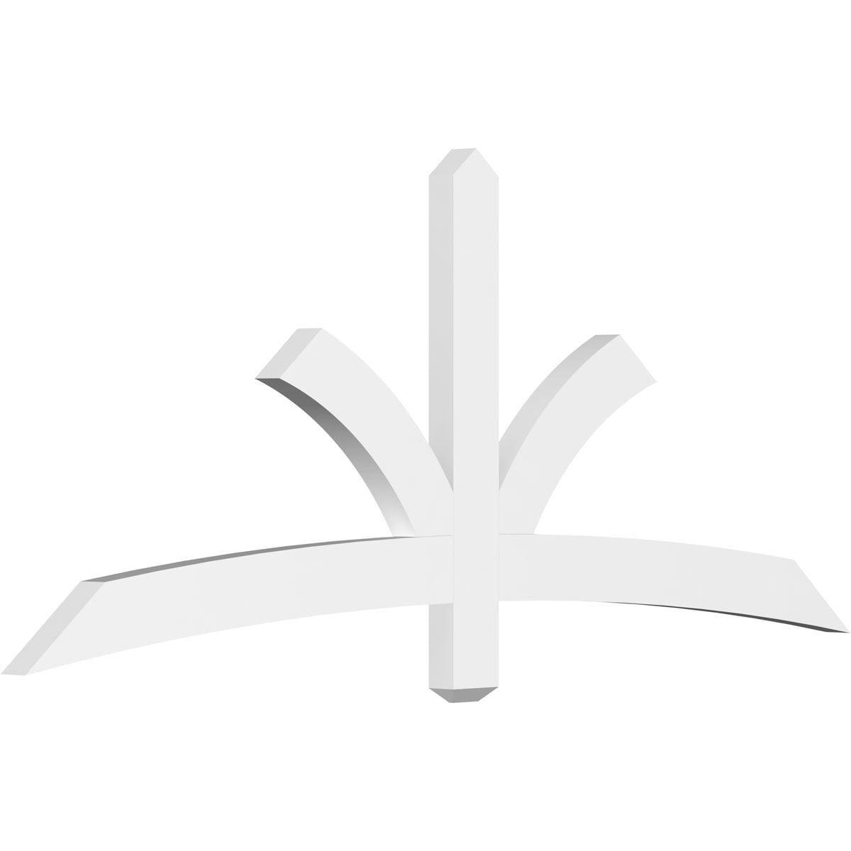 Ekena Millwork GBP072X30X0204DAV00 Davenport White PVC Gable bracket