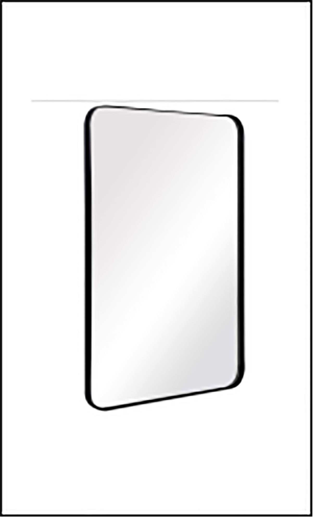 CASAINC WEIFI-19055-GD-WE 36-in x 72-in Framed Bathroom Vanity Mirror (Sliver)
