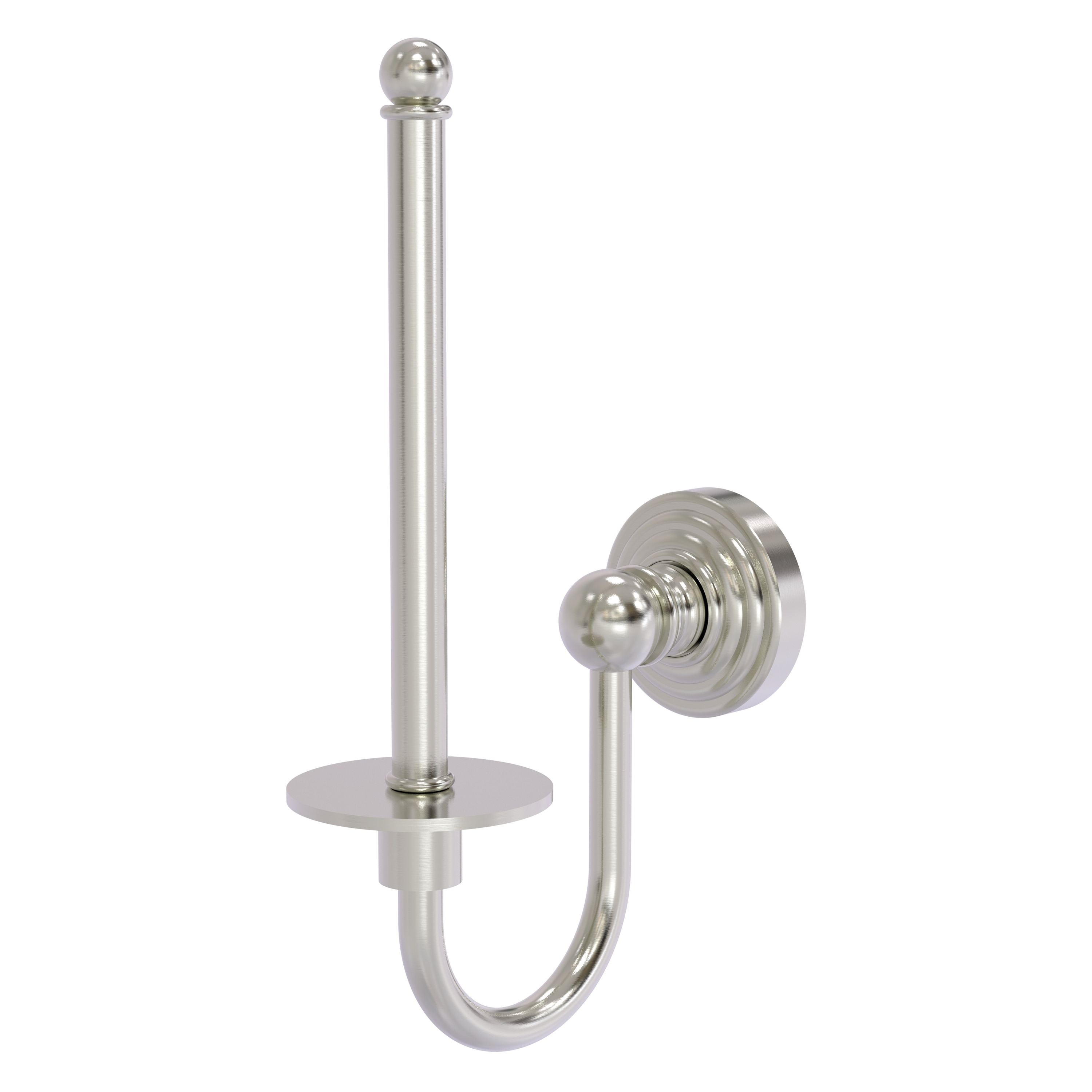 Allied Brass WP-24U-SN Waverly Place Satin Nickel Wall mount Single post Toilet Paper Holder 1 -Rolls