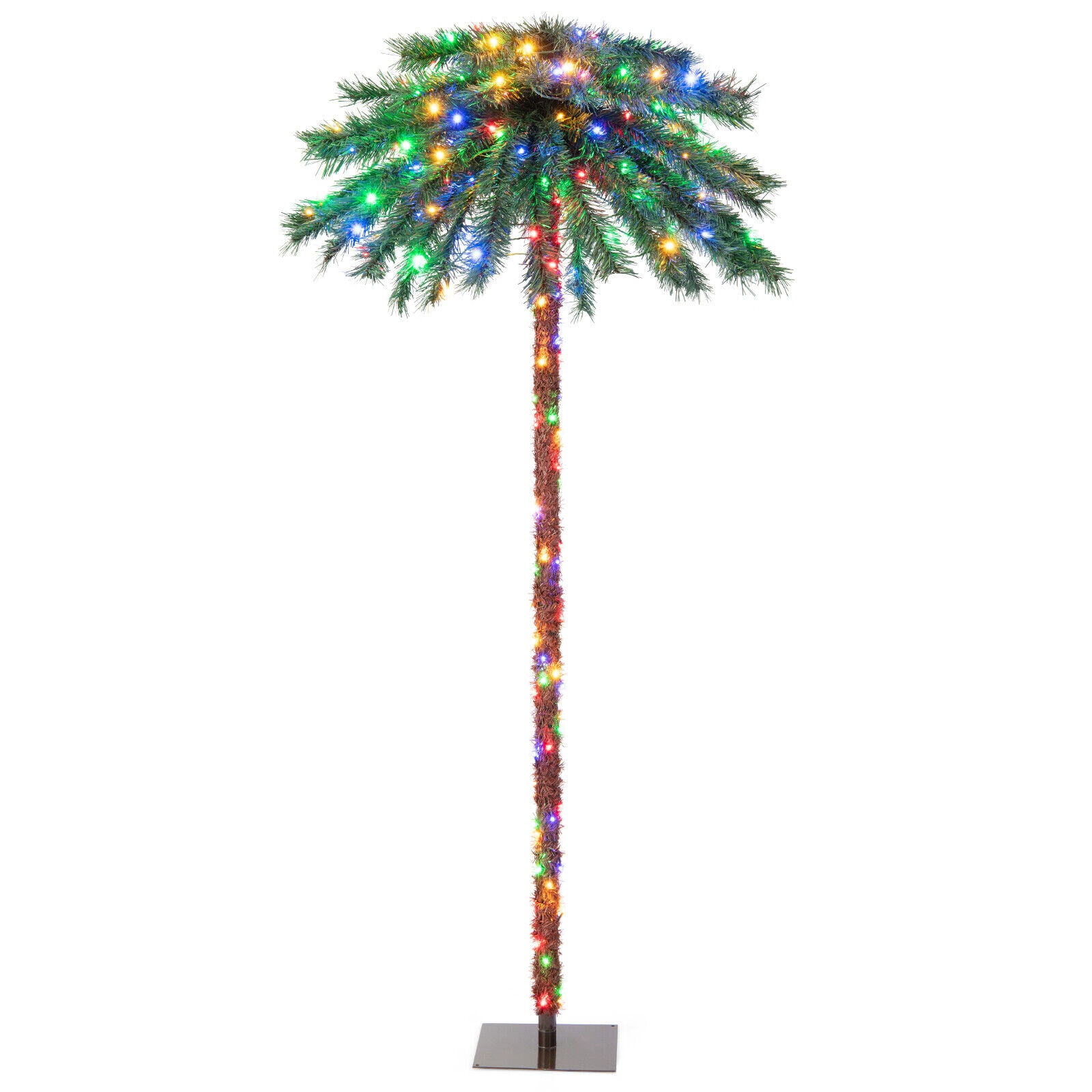 LIVIZA HYG24083US 6-ft Pre-lit Artificial Christmas Tree with Multicolor LED Lights