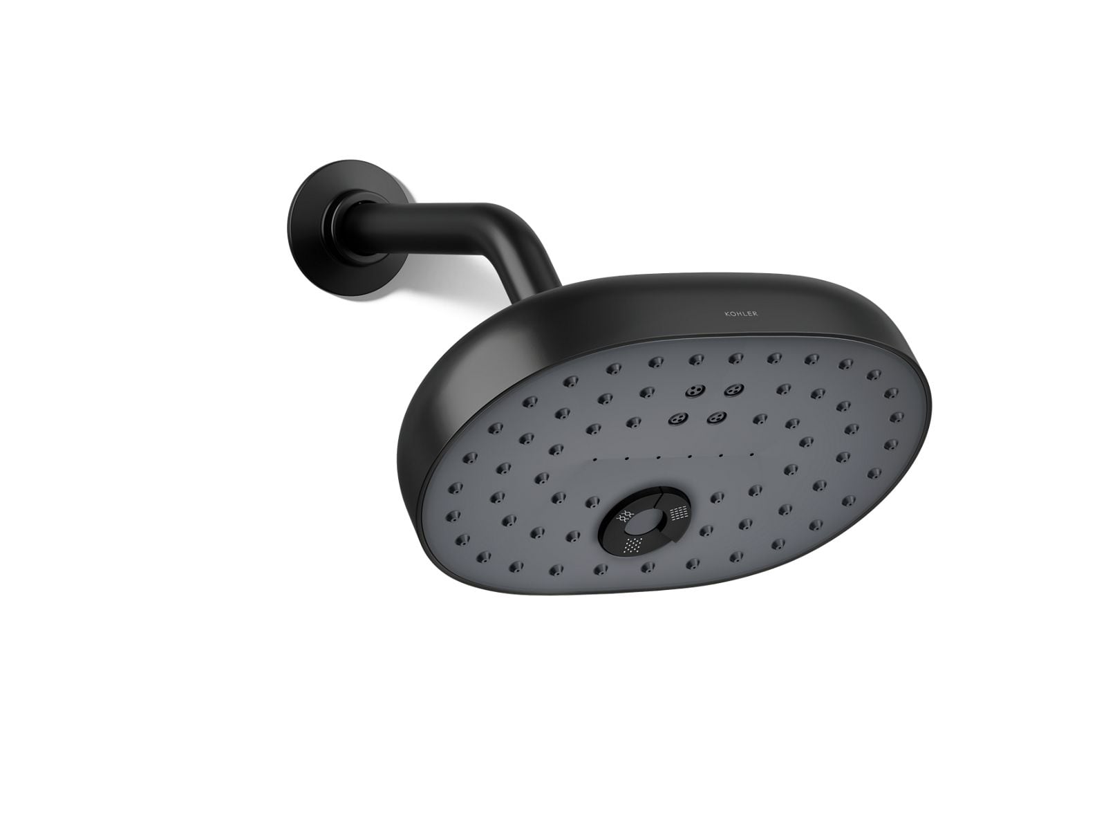 KOHLER 26290-G-BL Statement 3 -Spray Matte Black 7.94-in Fixed High Pressure Shower Head 1.75 GPM