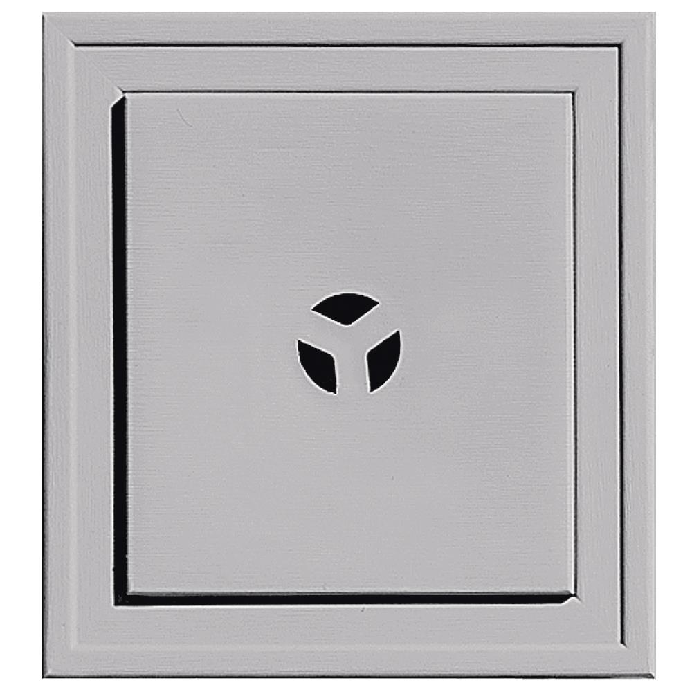 Builders Edge 7.3125in x 7.3125in Gray Vinyl Universal Mounting Block