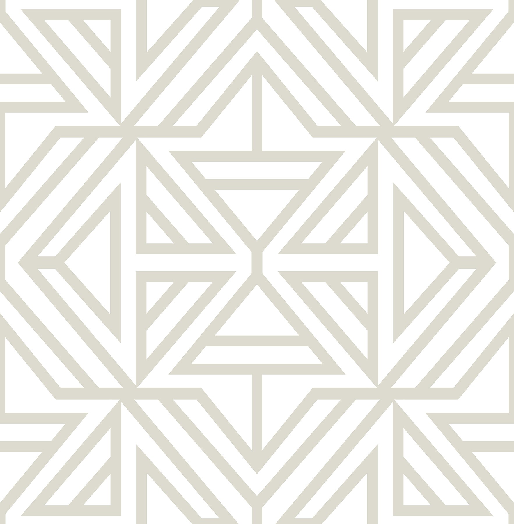 A-Street Prints 2902-25554 Theory 56.4-Sq. Feet Bone Non-woven Geometric Unpasted Wallpaper
