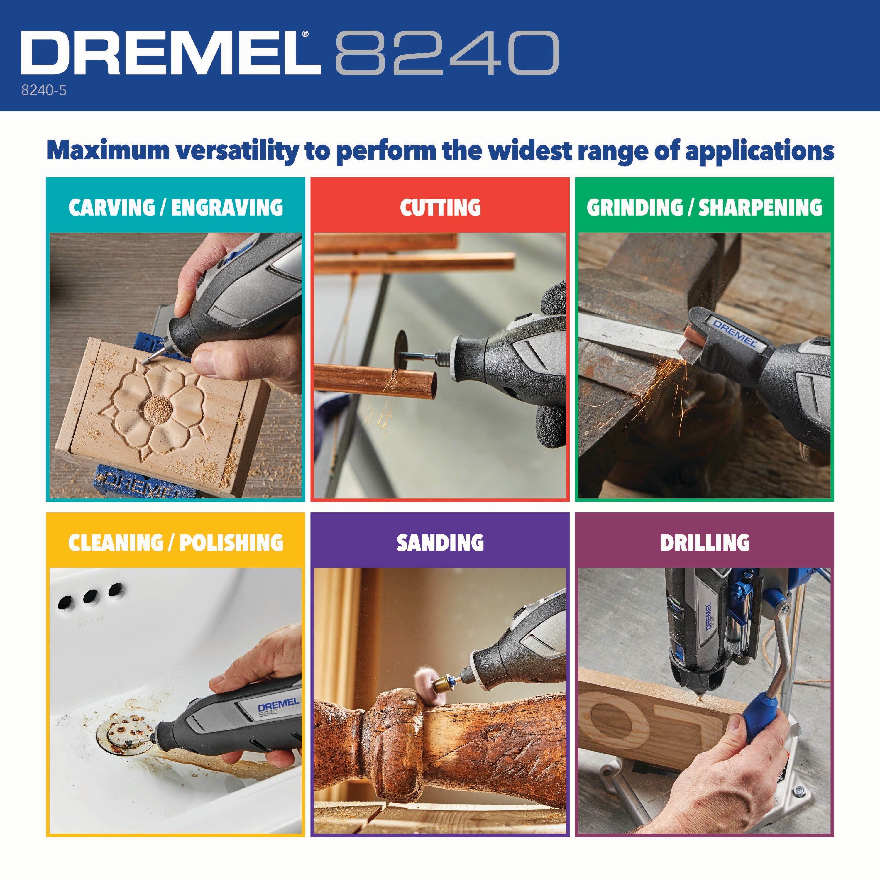 Dremel 3000 Corded Variable Speed Rotary Tool with 1 Attachment and 25  Accessories + 160-Piece Accessory Kit