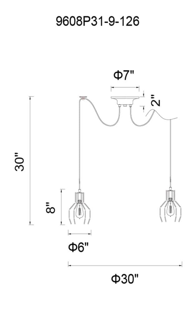 CWI Lighting 9608P31-9-126 Pendant-Lights - View #2