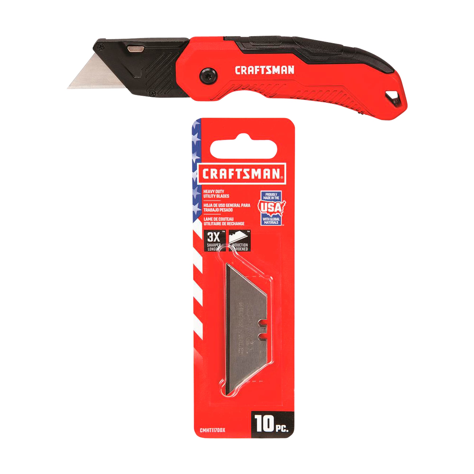 Compact Fixed Blade Folding Utility Knife (2-Pack)