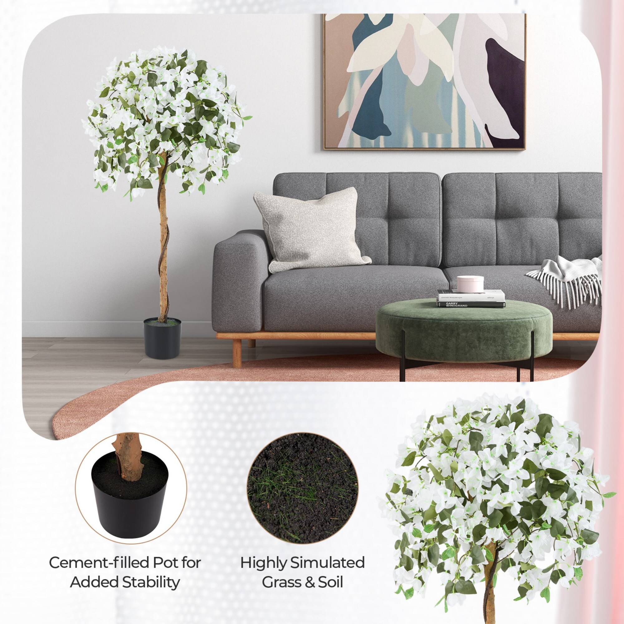 Poinic CWZH10218WH Artificial-Plants-Trees - View #4