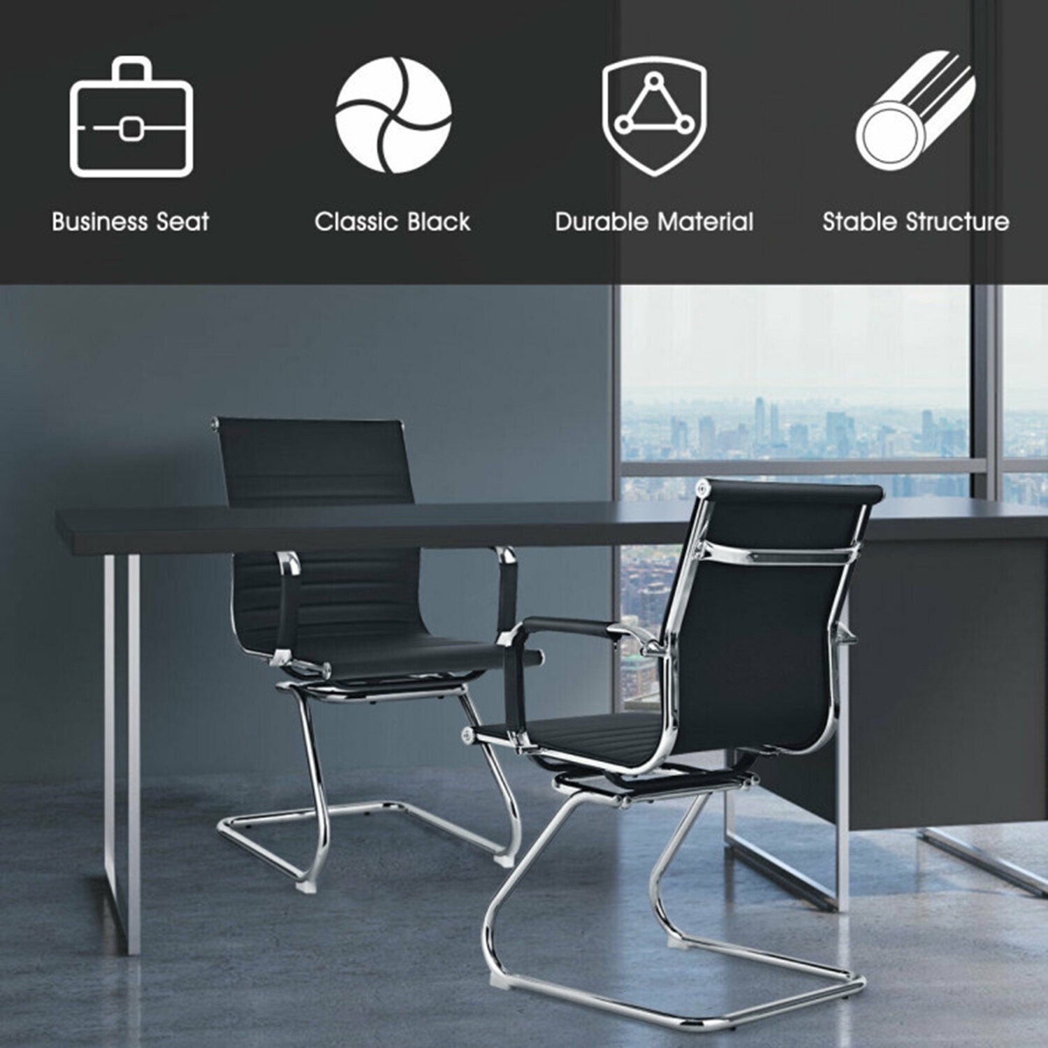 GZMR WF01-GC-V12-BKWH-SP Office-Chairs - View #4