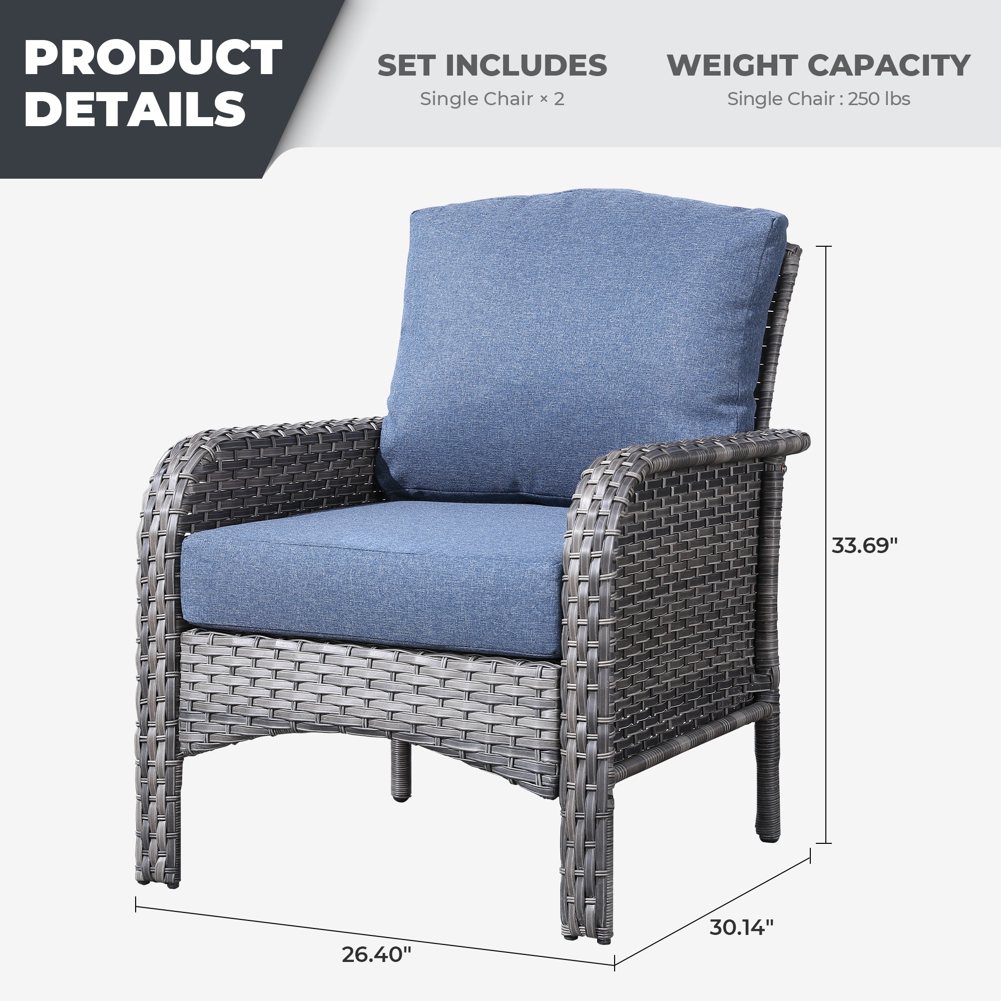 Ovios GNDS300-2 Patio-Chairs - View #7