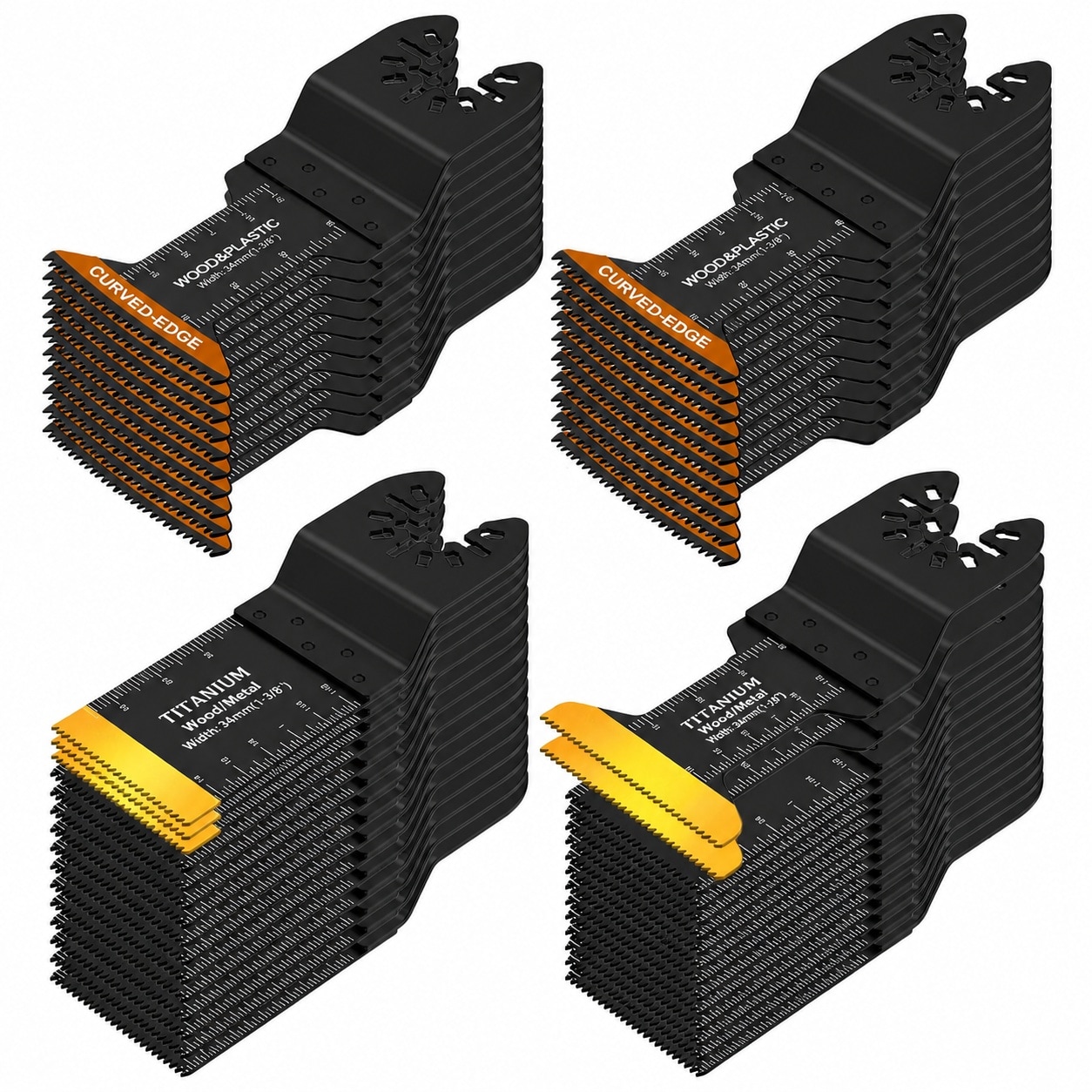Etokfoks High Carbon Steel Stainless Steel Titanium Oscillating Tool Blades with Multi Material Cutting 50 Pack #LETC2OQW6