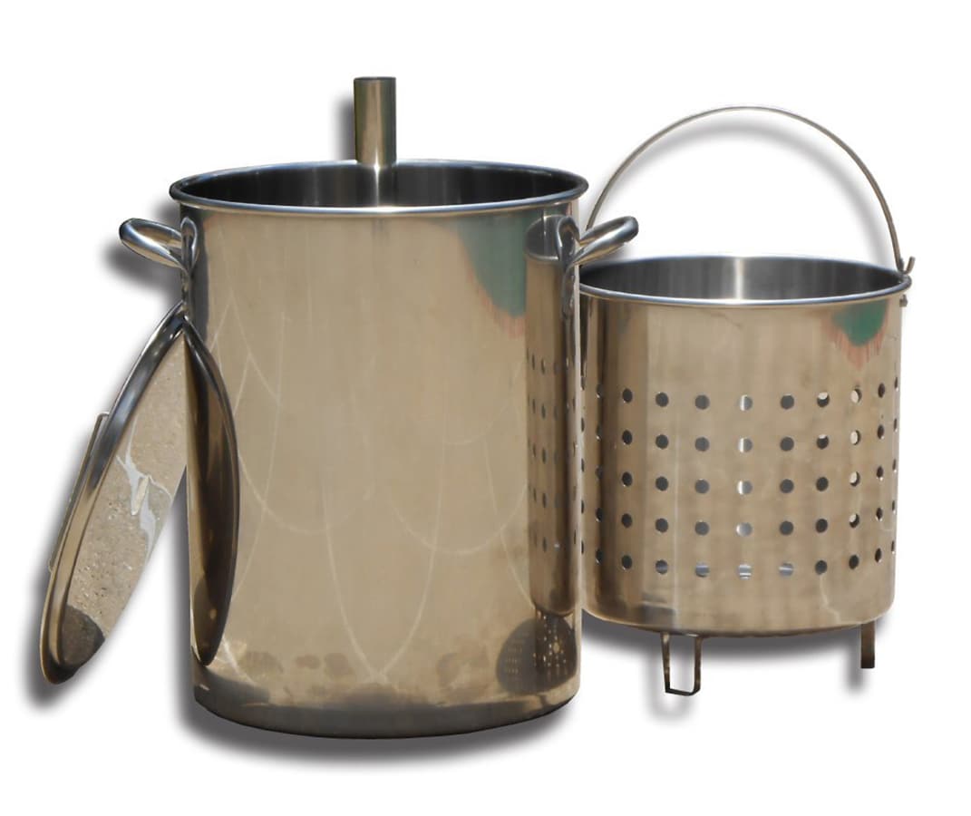 LoCo COOKERS 30-Quart Aluminum Stock Pot and Basket in the Cooking Pots  department at