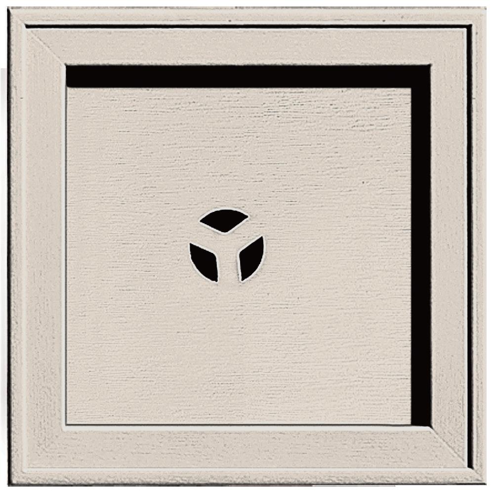 Builders Edge 130110004048 7.75-in x 7.75-in Almond Vinyl Universal Mounting Block