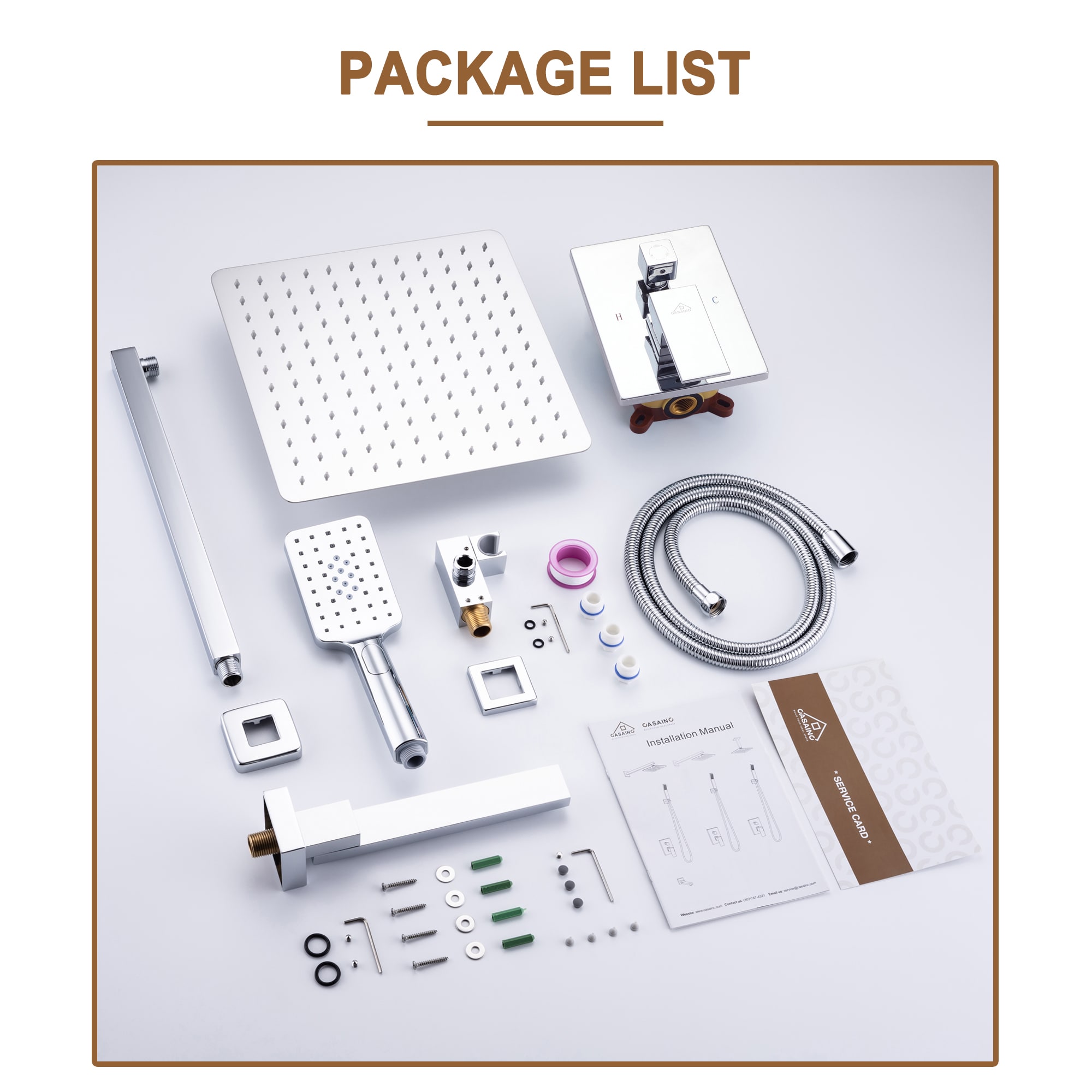 Clihome CL-028-MB-SL Showerhead-Bar-Panels - View #11