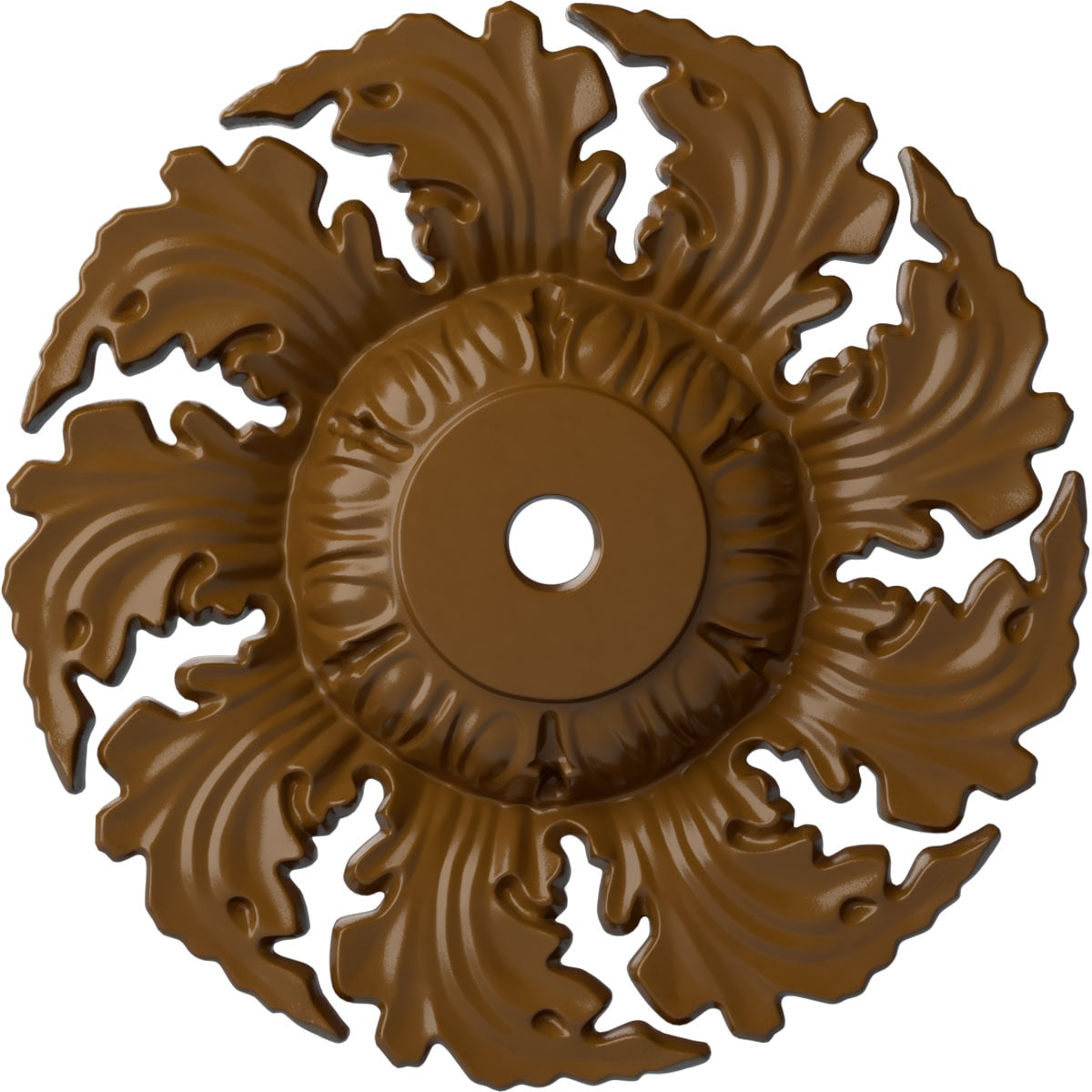 Ekena Millwork CM14NESTF Needham 14.625-in W x 14.625-in L Painted Smokey Topaz Polyurethane Whole Ceiling Medallion