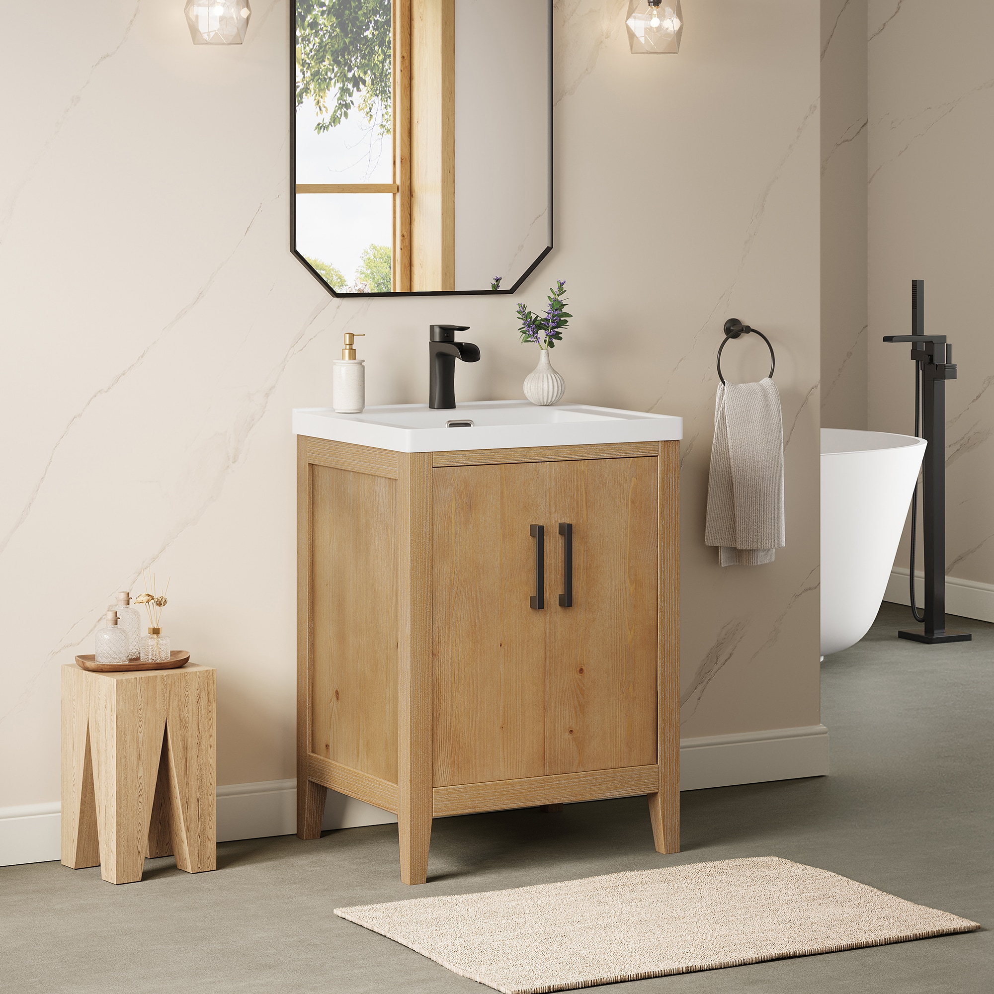 Altair 566024-WF-WH-NM Bath-Vanity-Combo - View #3