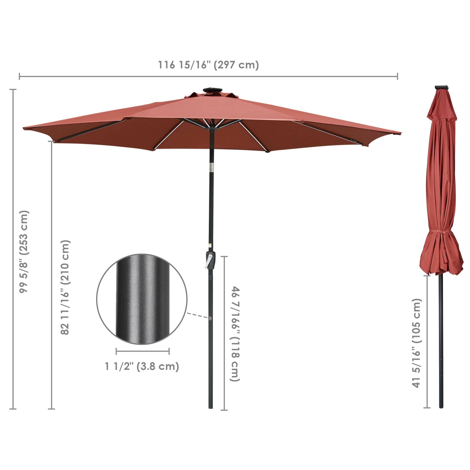 Yescom 07UMB032-10AL-TA-LO Umbrellas-2 - View #5