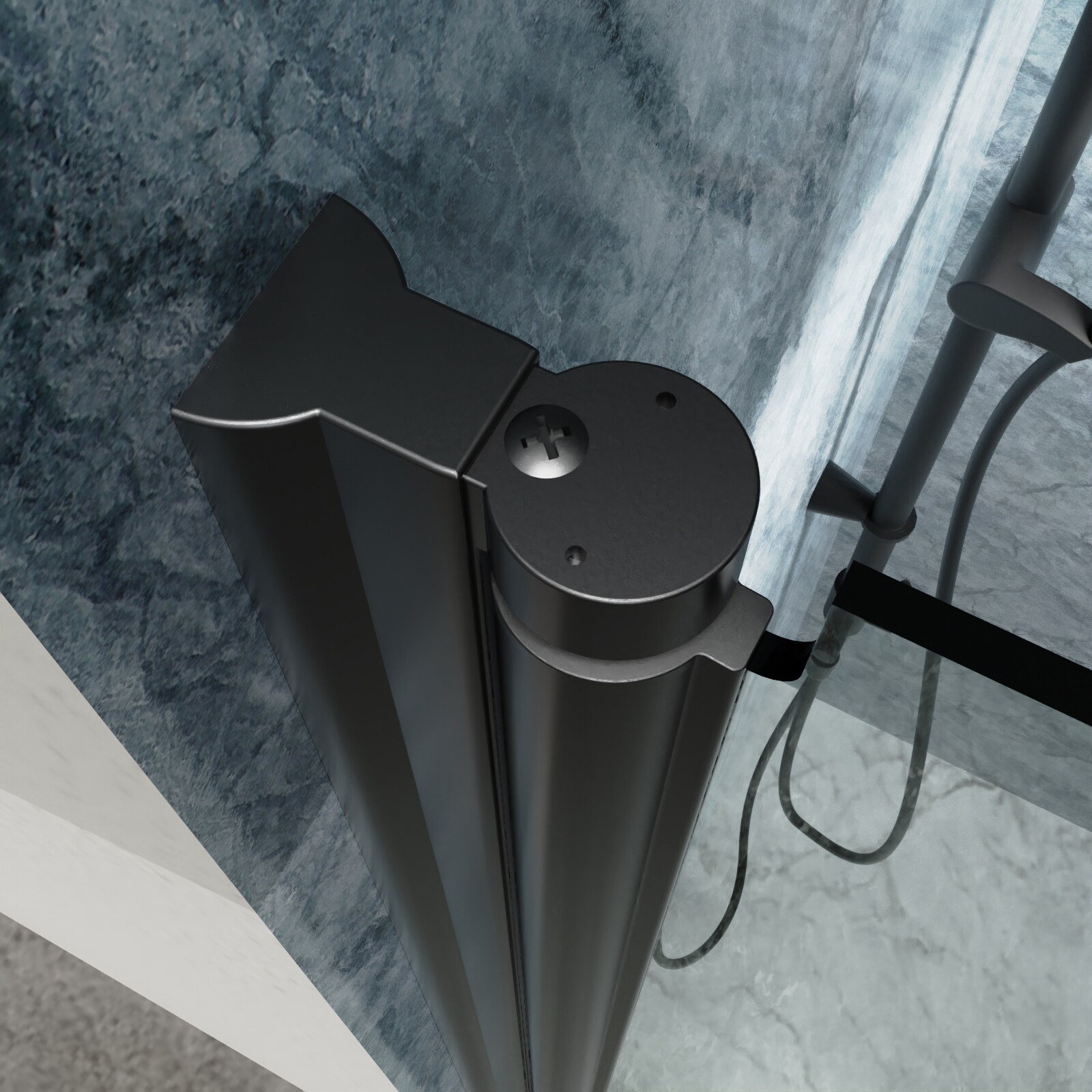 WELLFOR EX2BMBL-30-36 Shower-Doors - View #4