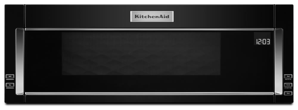 KitchenAid KMLS311HBL Low Profile Microwave Hood Combination 1.1-cu ft 1000-Watt Over-the-Range Microwave with Sensor Cooking (Black)