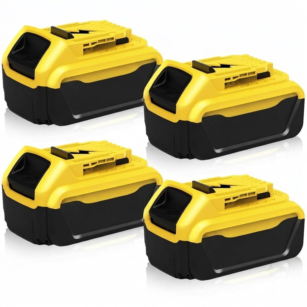Vrbgify  4 pack 20 volt 8Ah rechargeable power tool replacement compatible with select 20V cordless tool models with LED indicator and safety