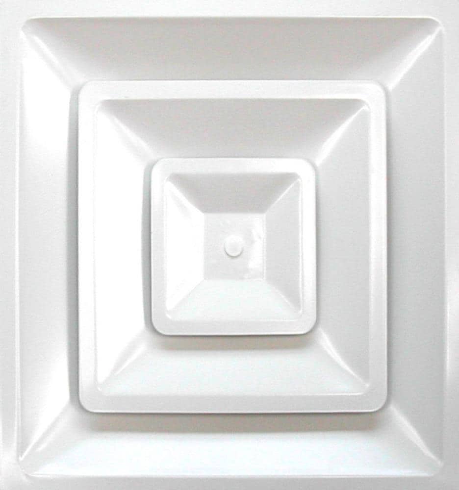 Accord ABCD2X2 24-in x 12-in 4-way Steel White Sidewall/Ceiling Register