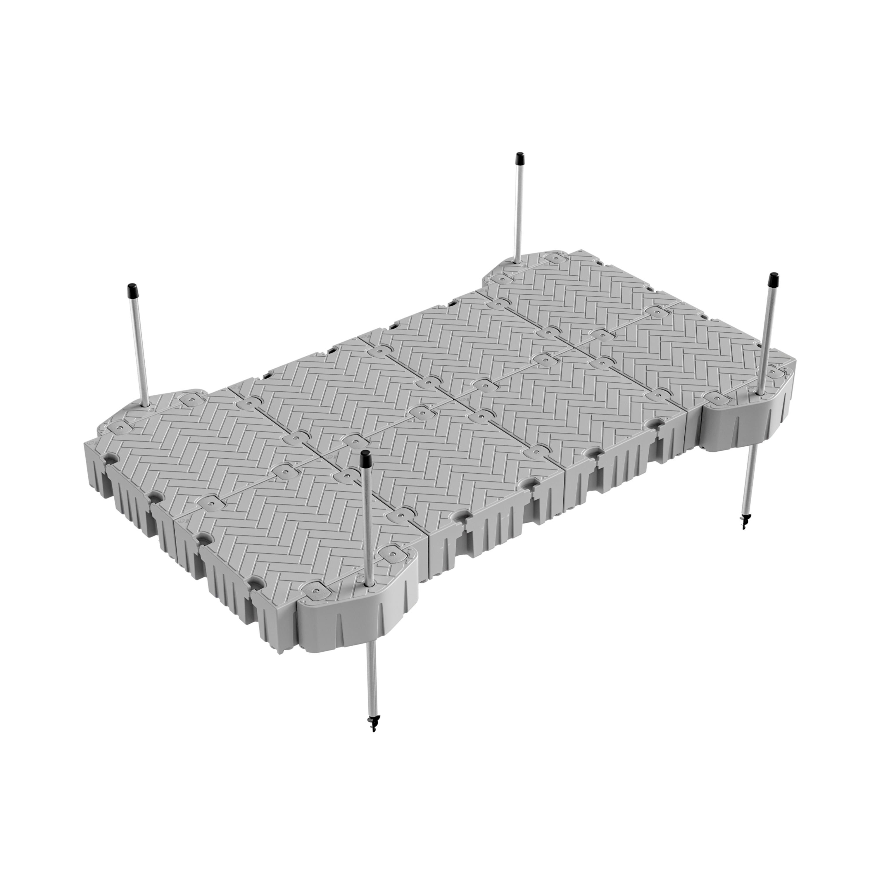 Tommy Docks TDFXR-816-PG Flexx 16' X 8' Floating Dock Package W/pipe Guides