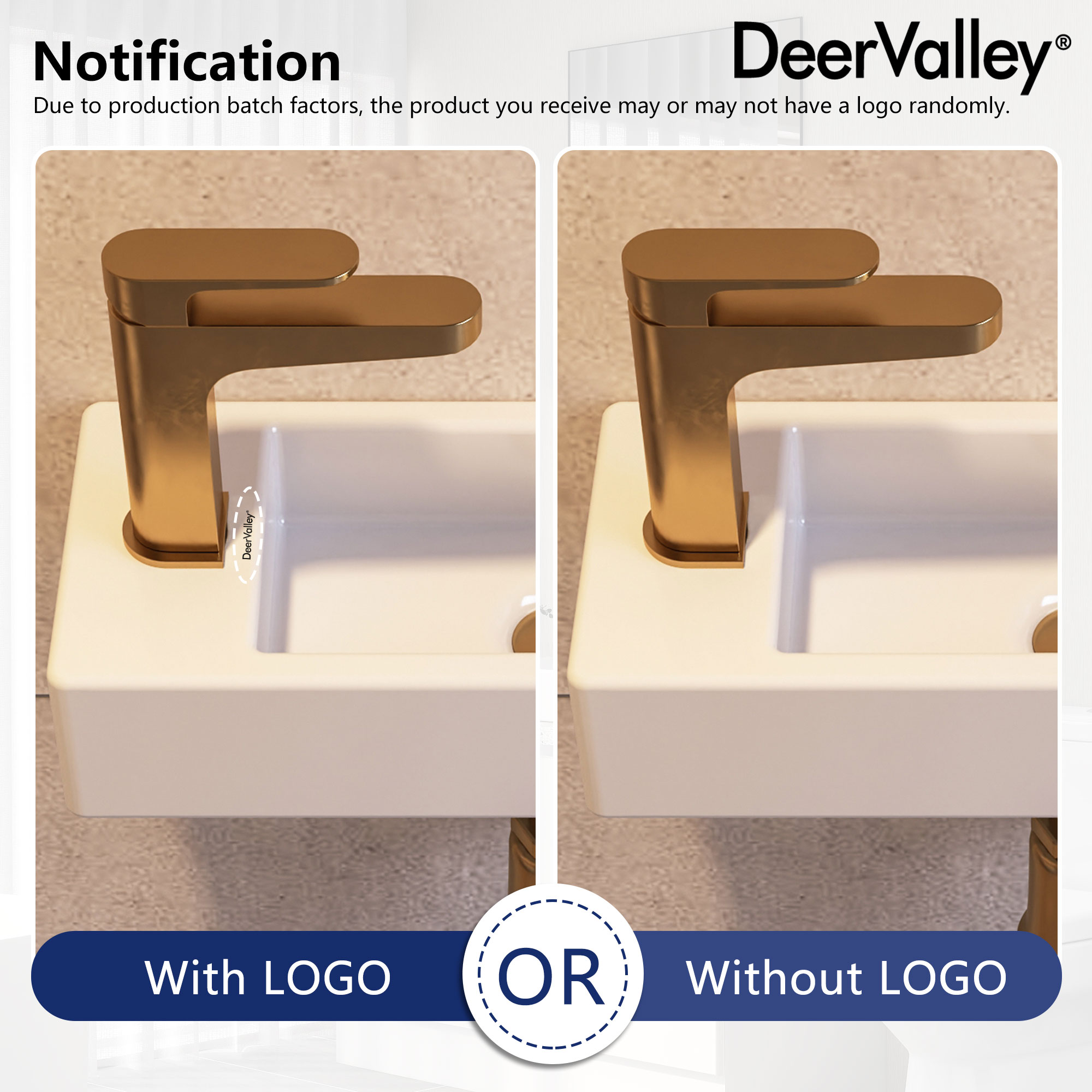 White Ceramic Rectangular Wall-Mount Bathroom Sink