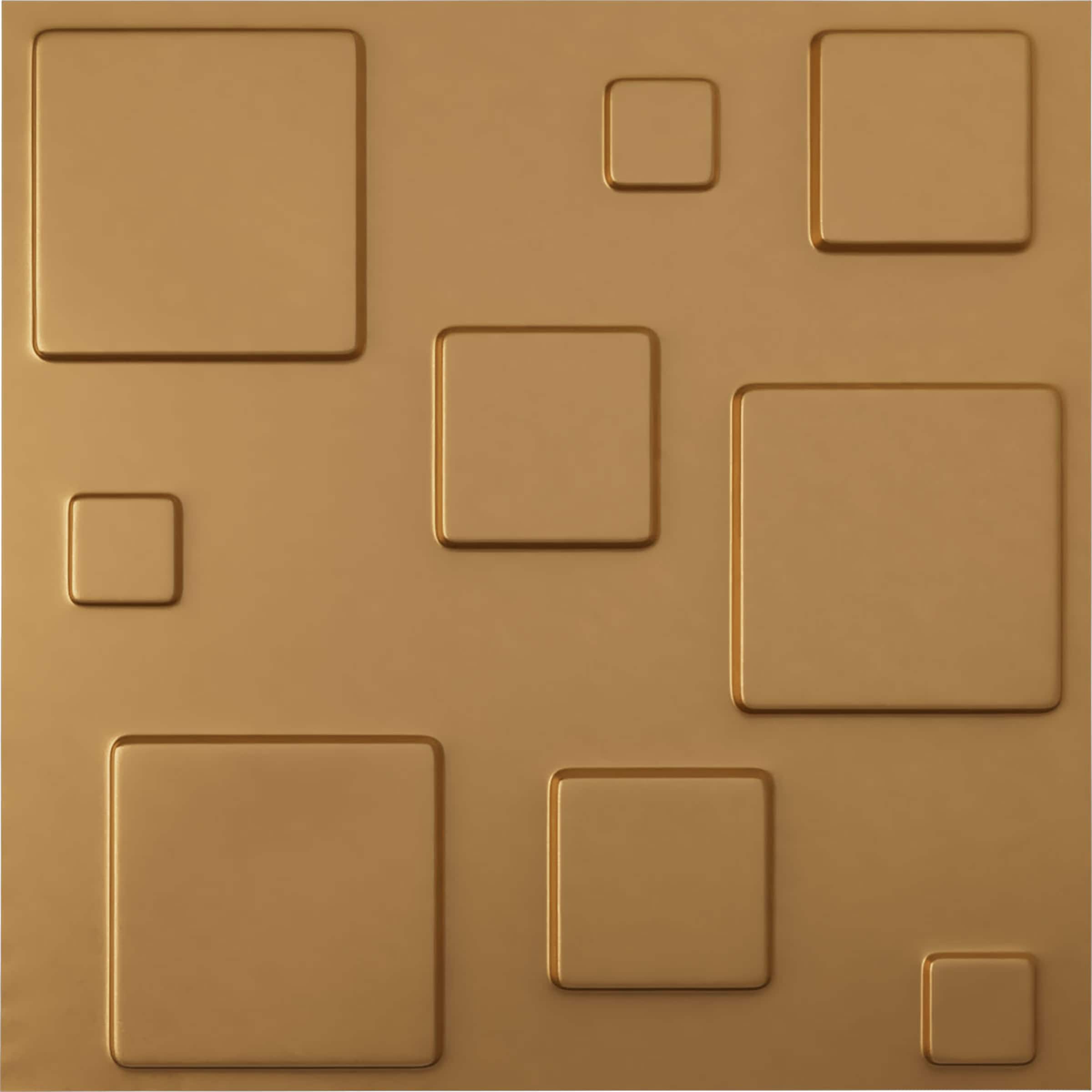 Ekena Millwork WP20X20DEBGL 19-5/8-in x 19-5/8-in Embossed Paintable/Stainable Gold PVC Abstract Wall Panel ( 2.67-sq ft )