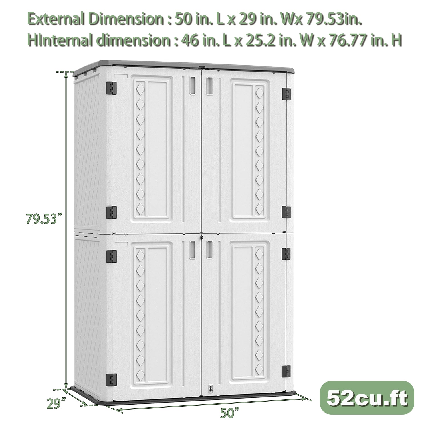 WELLFOR 2-ft x 4-ft Resin Storage Shed (Floor Included) in the Vinyl ...