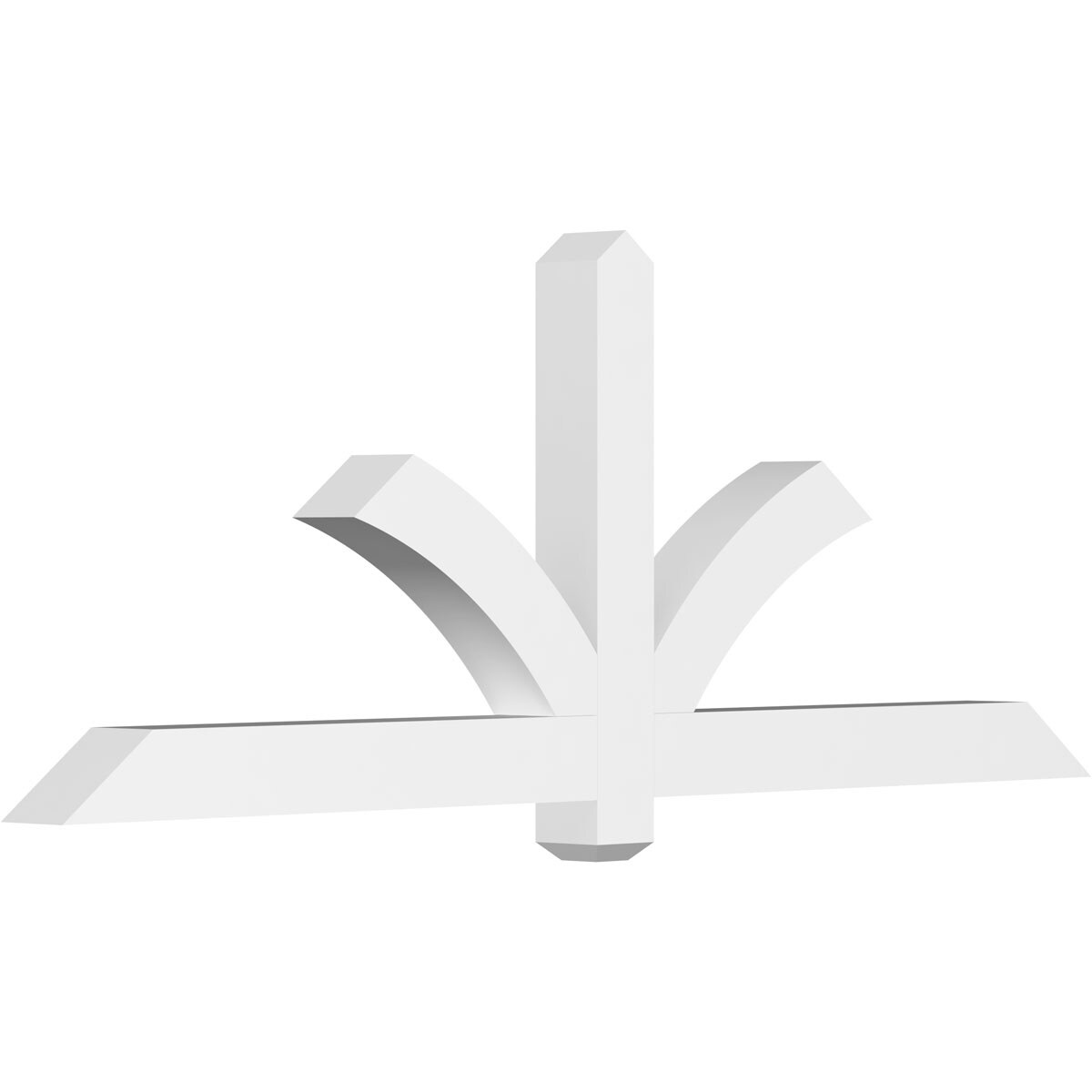 Ekena Millwork GBP072X27X0404RED00 Redmond White PVC Gable bracket