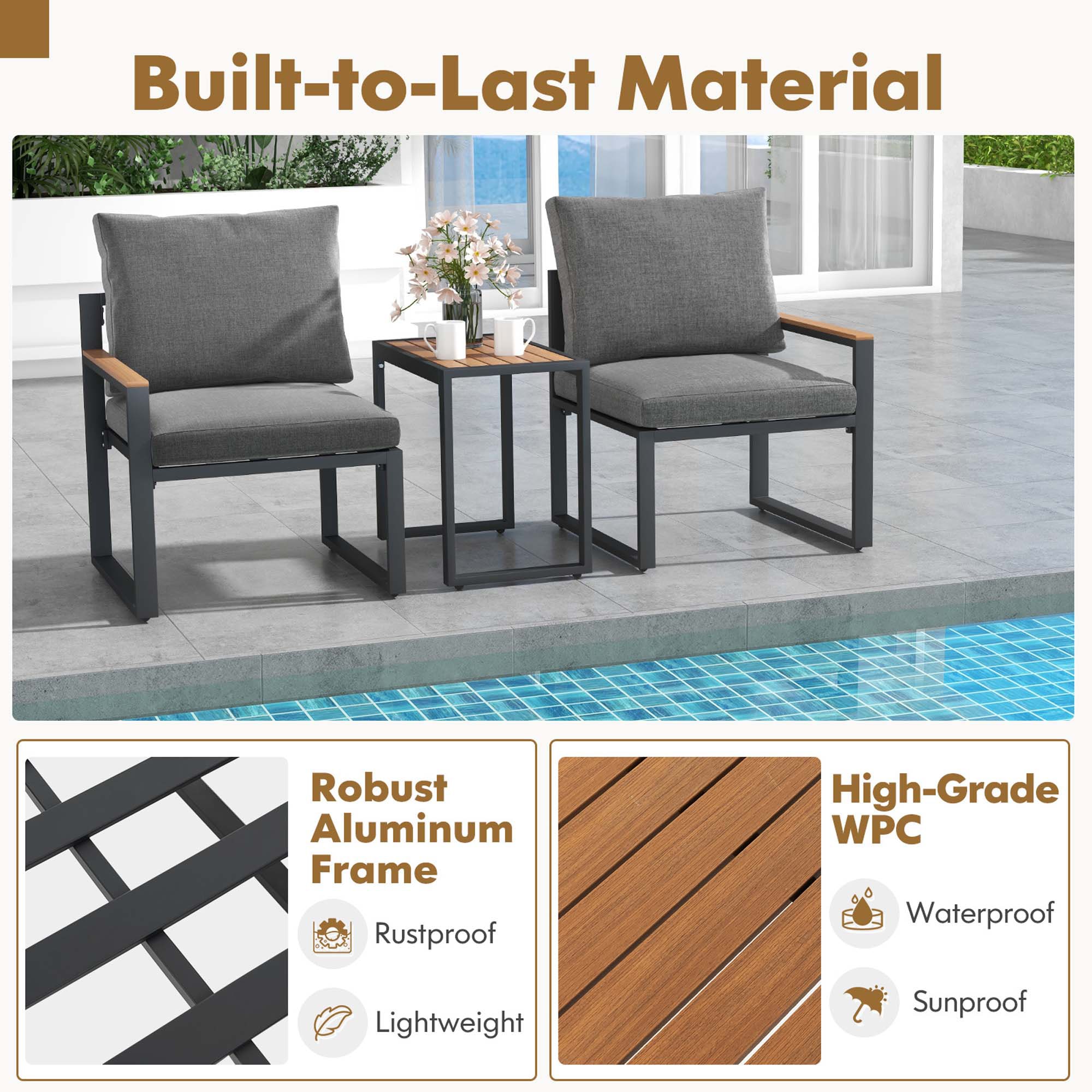 Costway HCST01685 Patio-Conversation-Sets - View #4